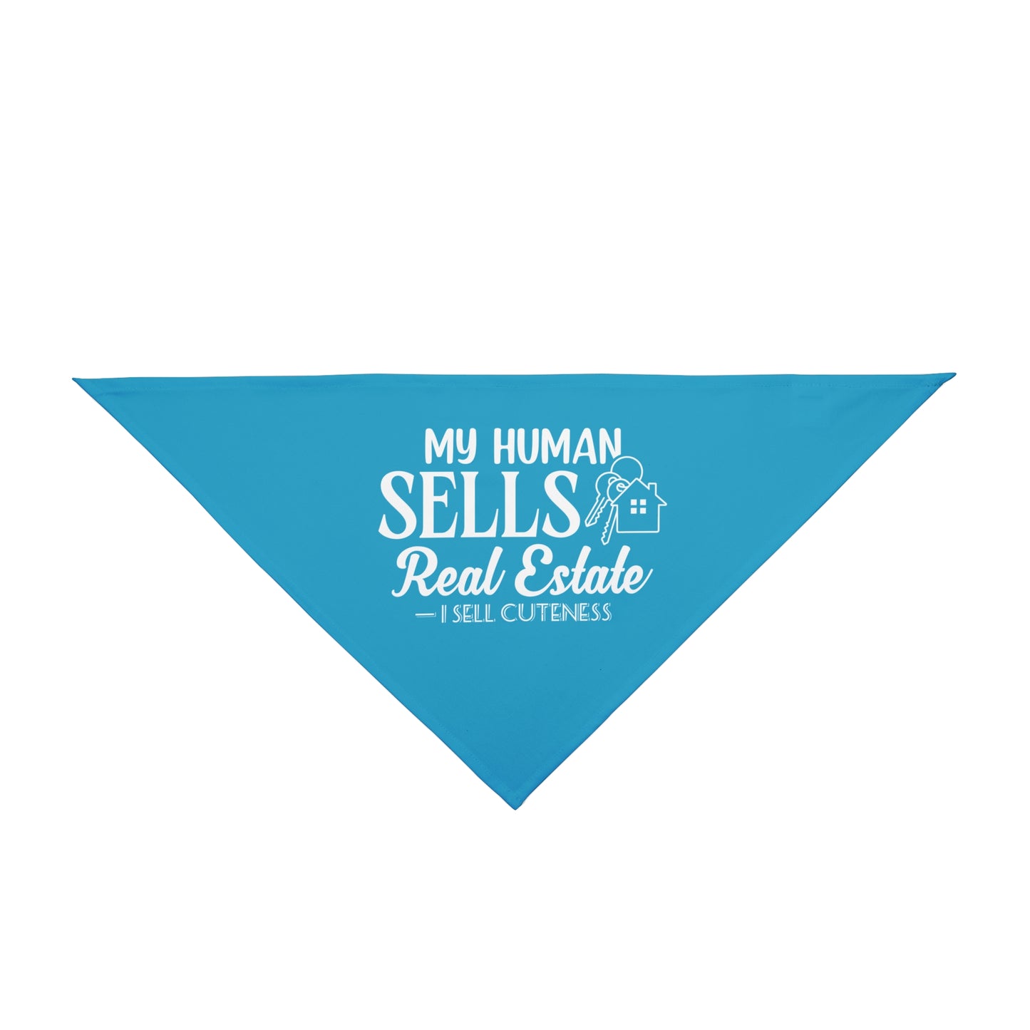 "My Human Sells Real Estate – I Sell Cuteness" Dog Bandana (Because Let’s Be Real, I Close the Deal)