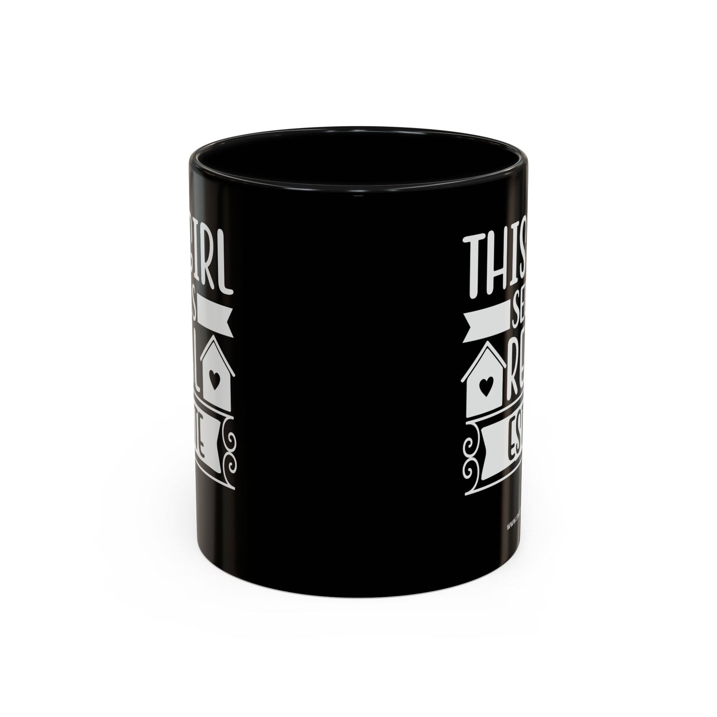 This Girl Sells Real Estate Realtor Accent Coffee Mug (11, 15oz)