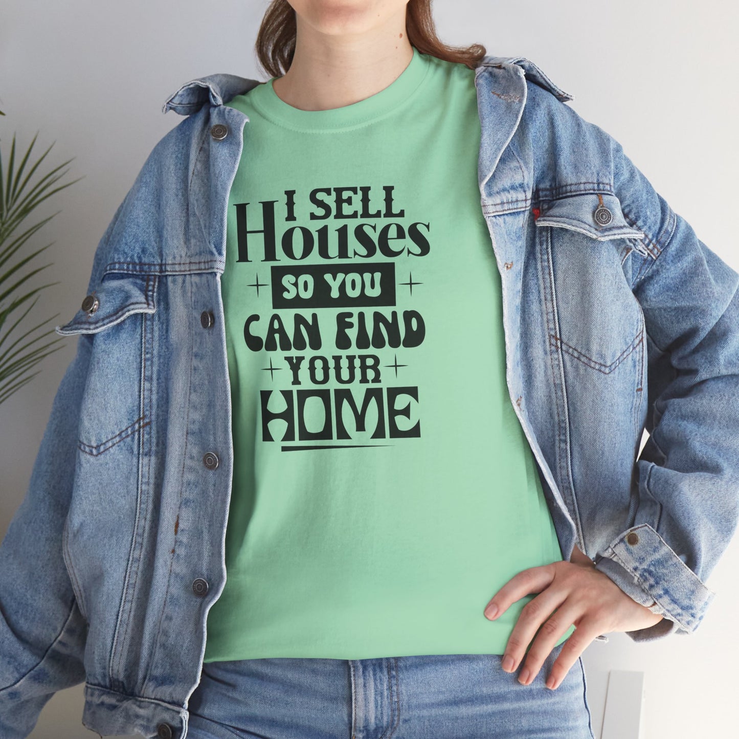 I Sell Houses Unisex Heavy Cotton Tee - Perfect Gift for Real Estate Agents!