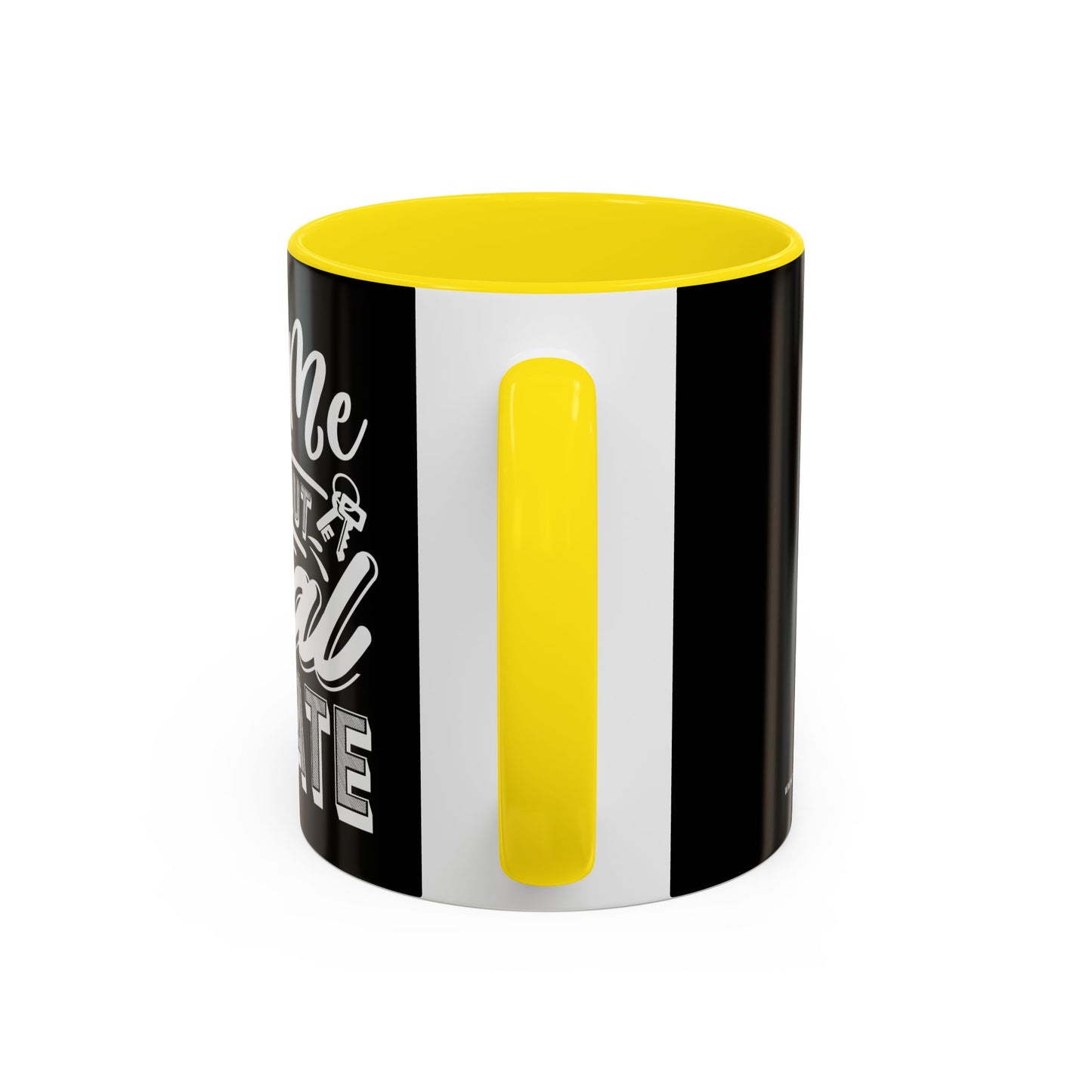 Ask Me About Real Estate Realtor Accent Coffee Mug (11, 15oz)