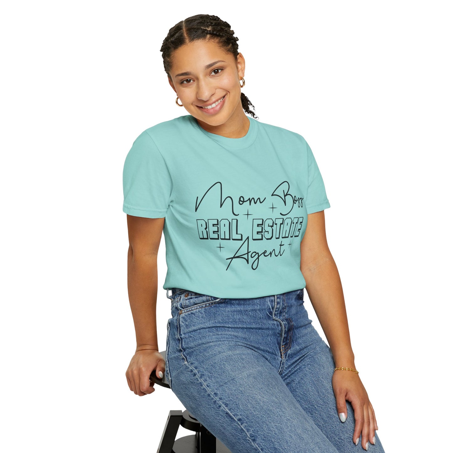 Mom Boss Real Estate Agent Garment-Dyed T-shirt