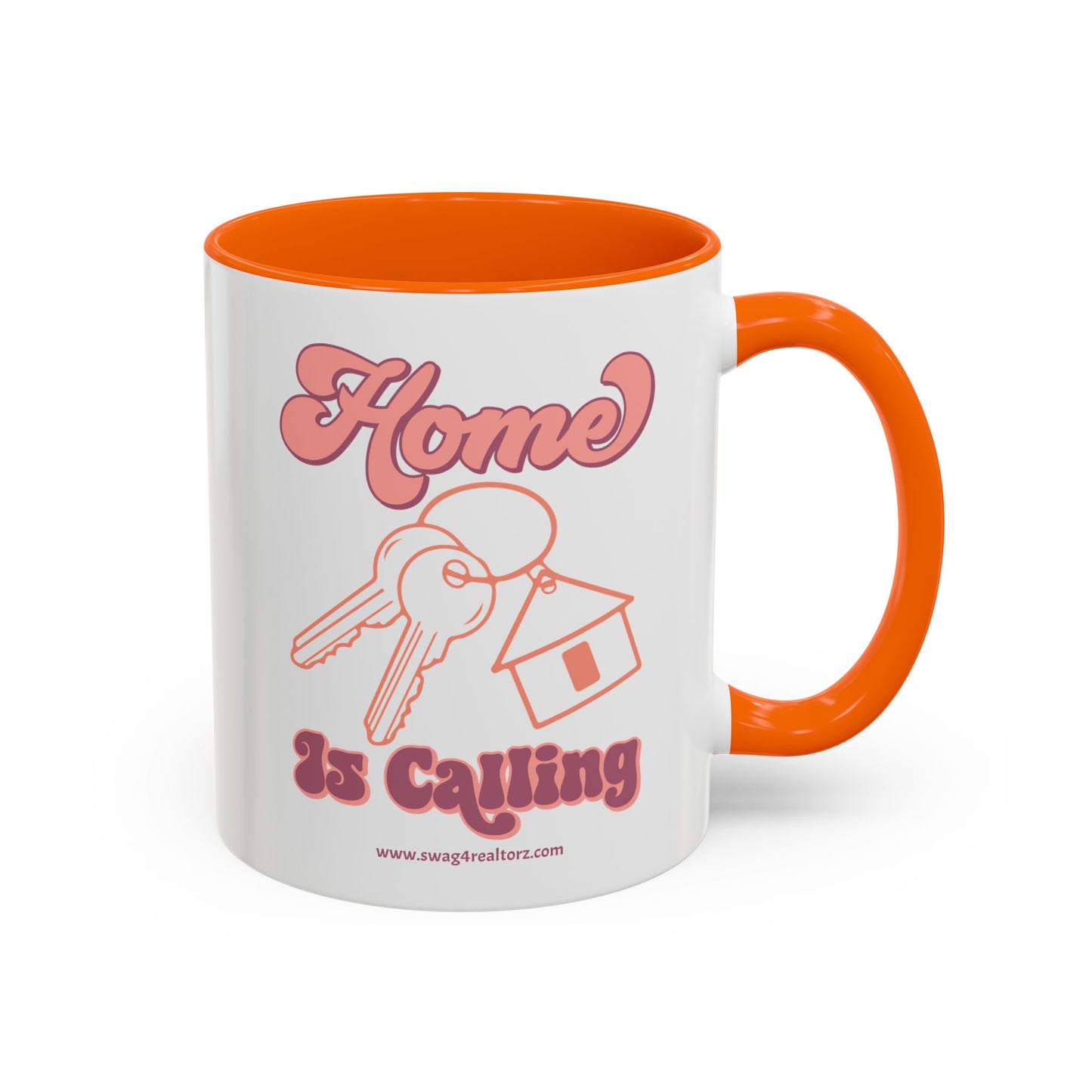 Home Is Calling Realtor Accent Coffee Mug (11, 15oz)