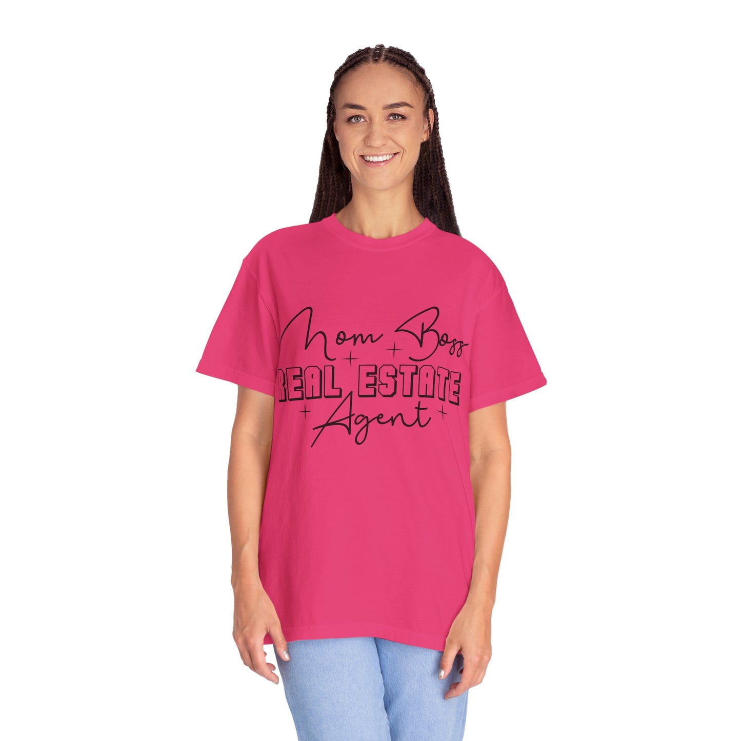 Mom Boss Real Estate Agent Garment-Dyed T-shirt
