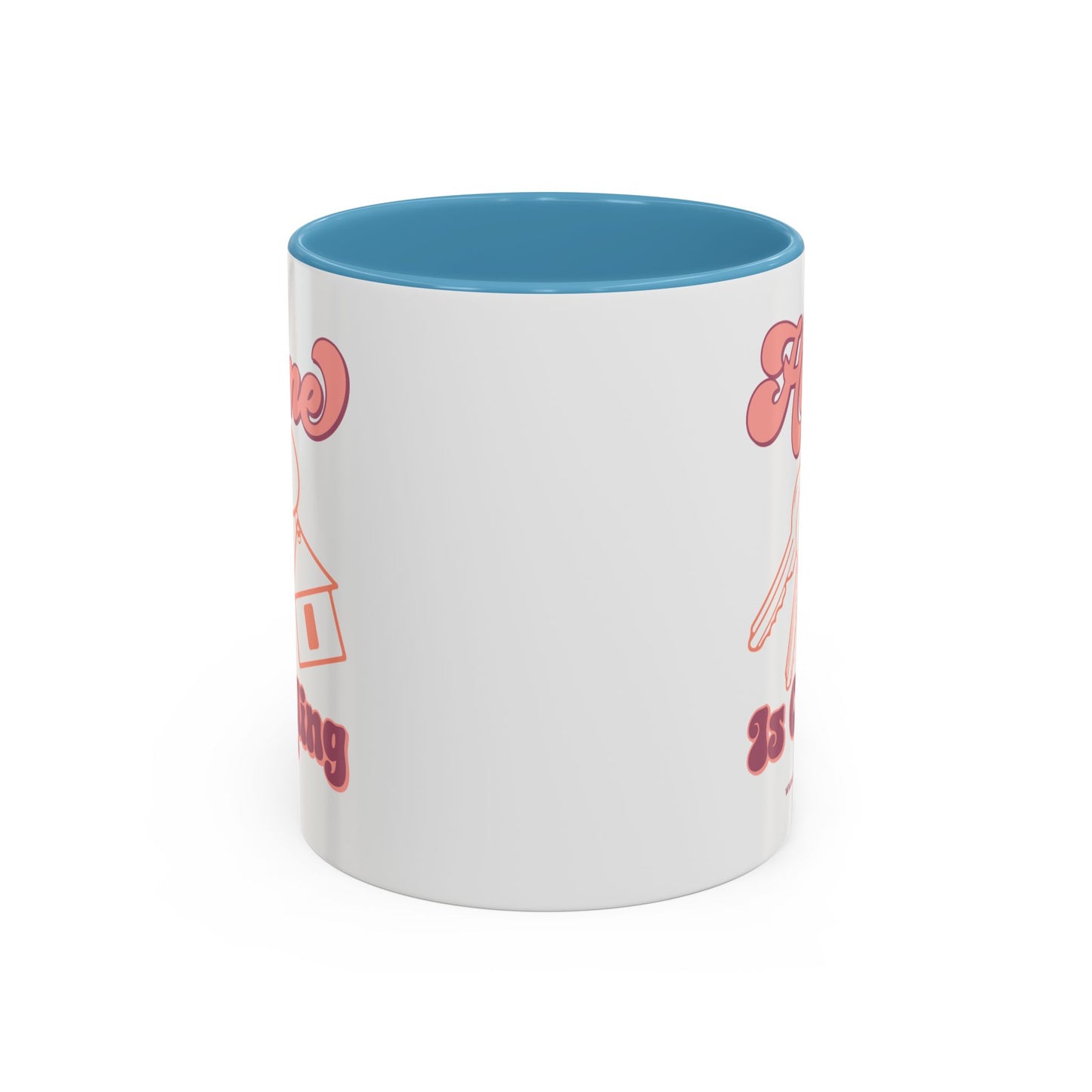 Home Is Calling Realtor Accent Coffee Mug (11, 15oz)