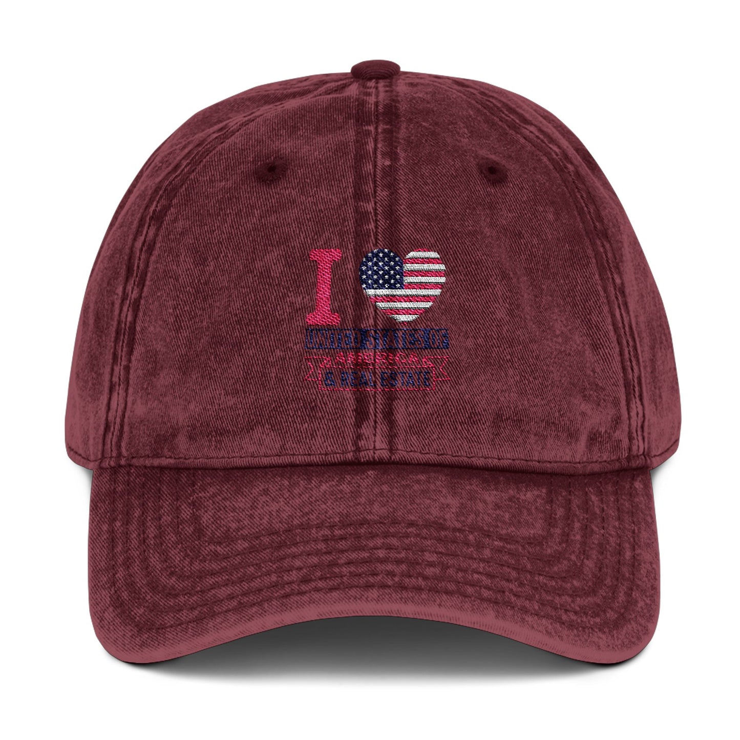 I ❤️ USA & Real Estate Hat – Patriotic Realtor Cap