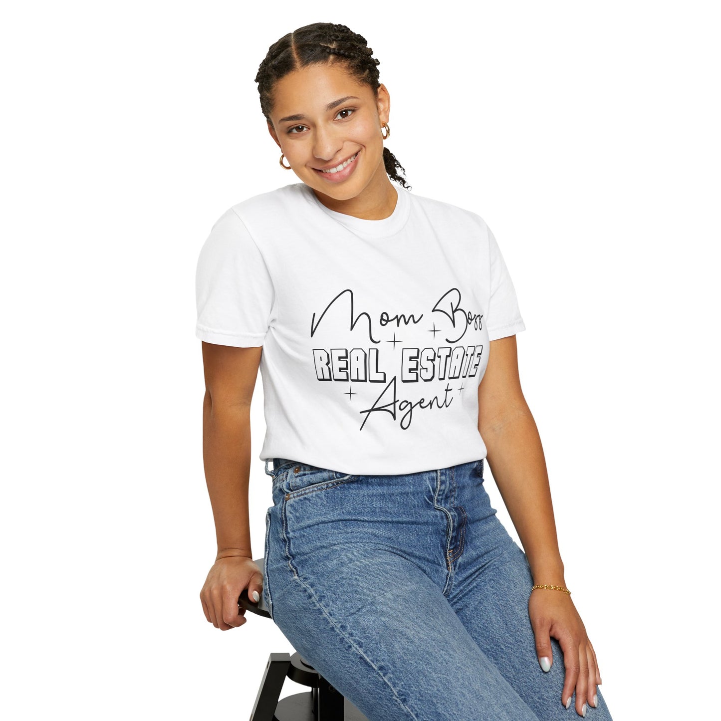 Mom Boss Real Estate Agent Garment-Dyed T-shirt