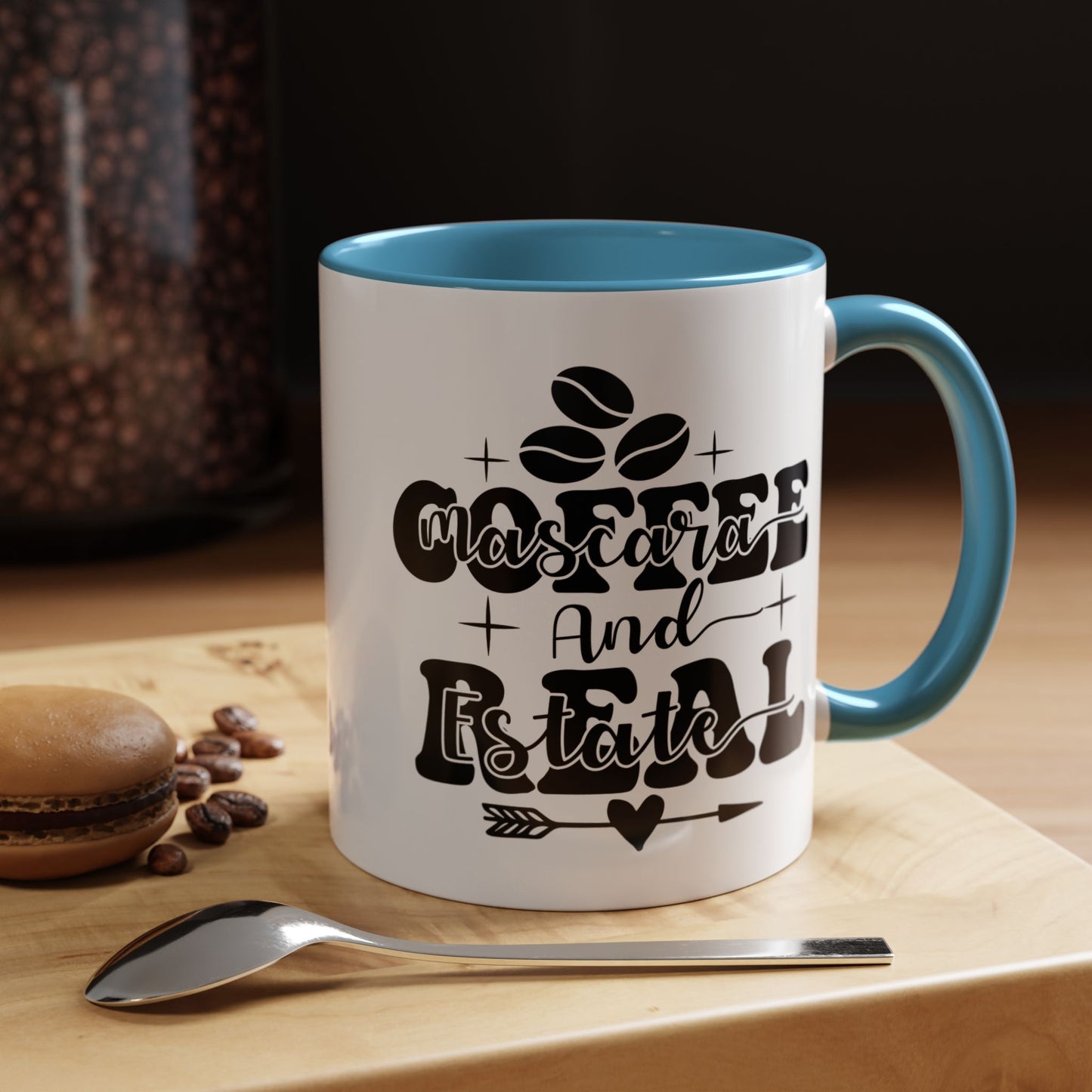 Coffee Mascara And Real Estate Realtor Accent Coffee Mug (11, 15oz)