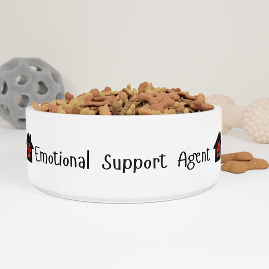 Emotional Support Agent – Funny Realtor Dog Bowl