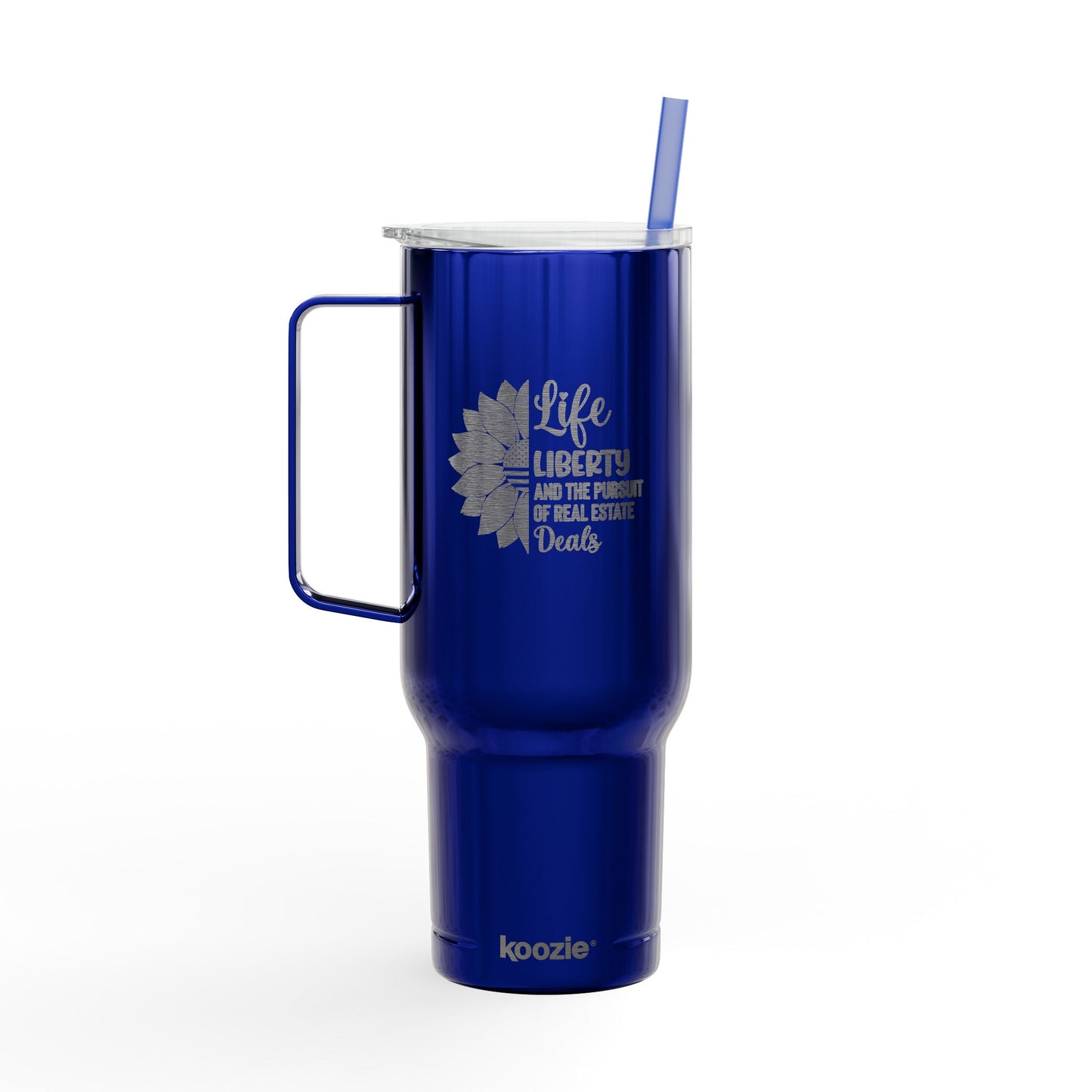 Life, Liberty & Real Estate Deals Tumbler – 40 oz Stainless Steel Cup for Realtors