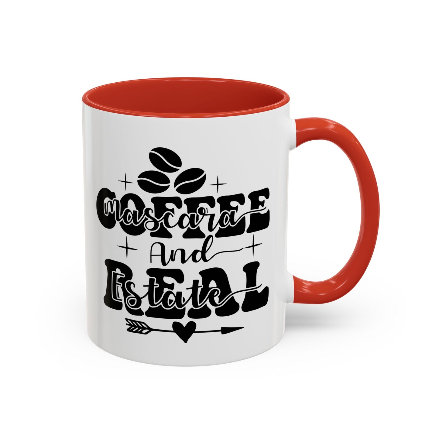 Coffee Mascara And Real Estate Realtor Accent Coffee Mug (11, 15oz)