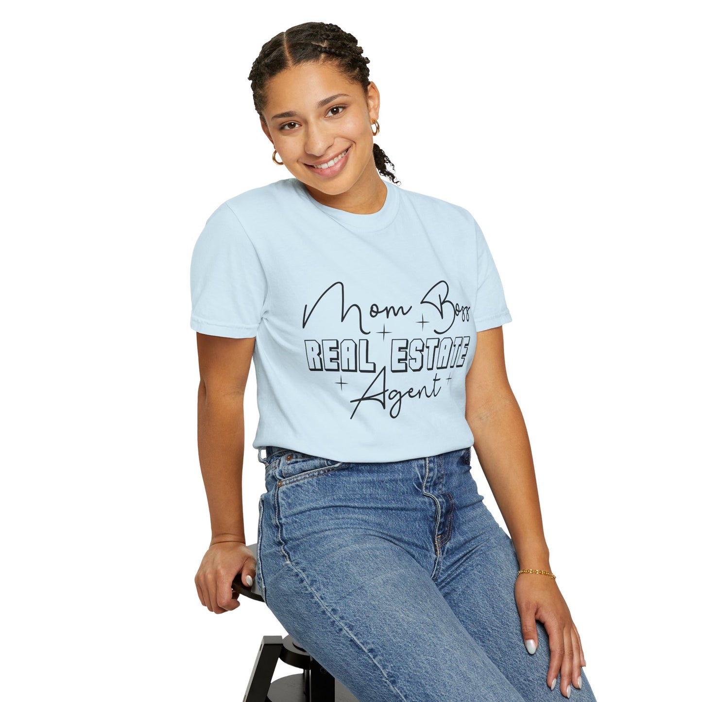 Mom Boss Real Estate Agent Garment-Dyed T-shirt