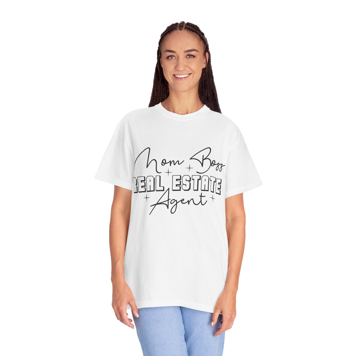 Mom Boss Real Estate Agent Garment-Dyed T-shirt