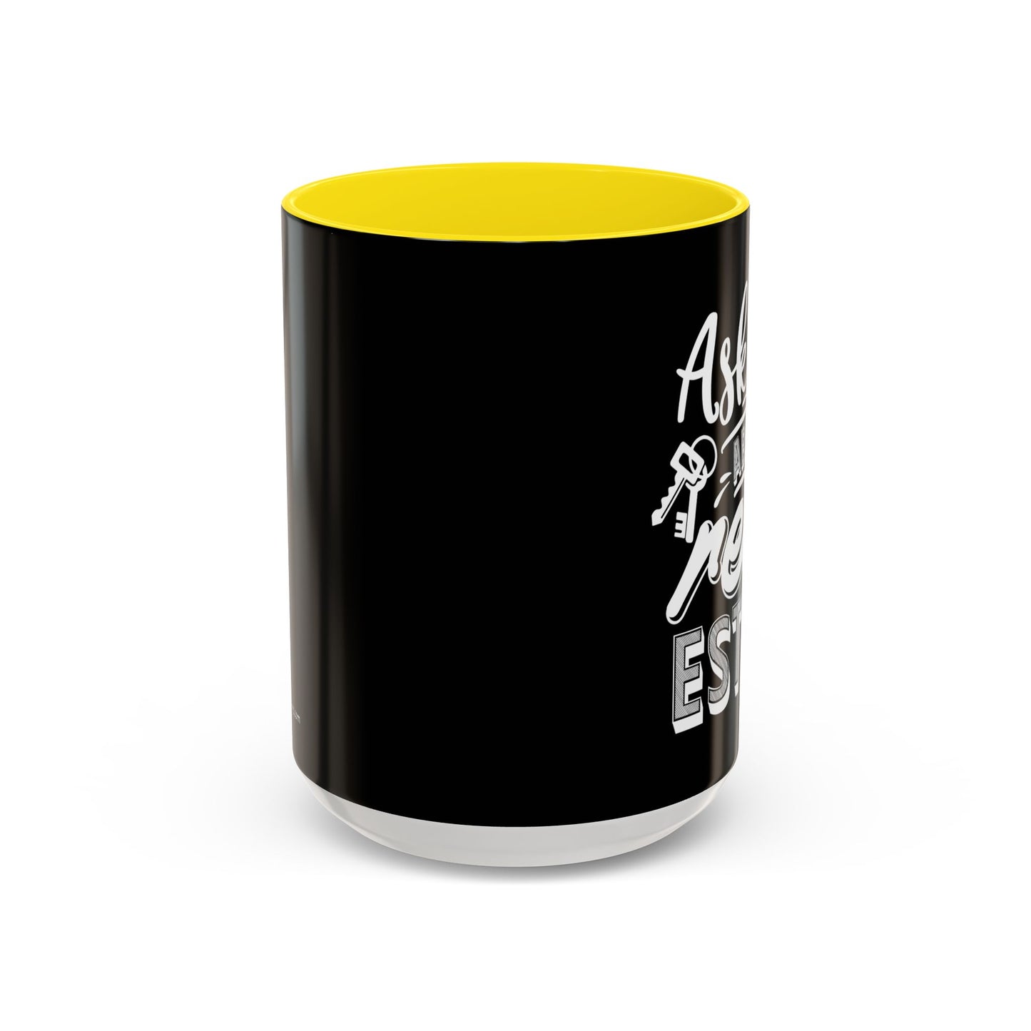Ask Me About Real Estate Realtor Accent Coffee Mug (11, 15oz)