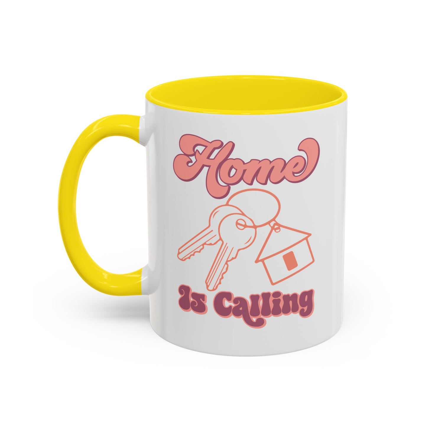 Home Is Calling Realtor Accent Coffee Mug (11, 15oz)