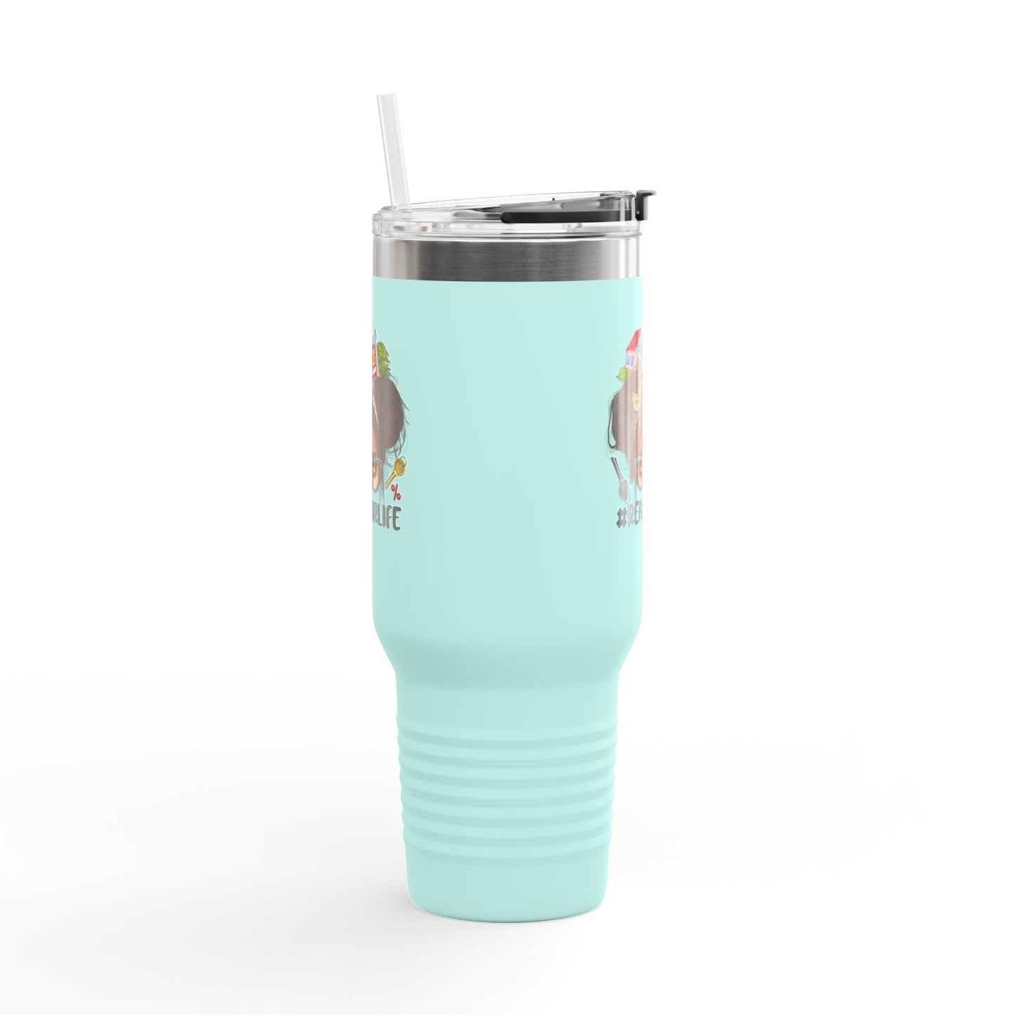 #REALTORLIFE 40oz Tumbler β The Messy Hair Hustle Cup πββοΈβπ‘