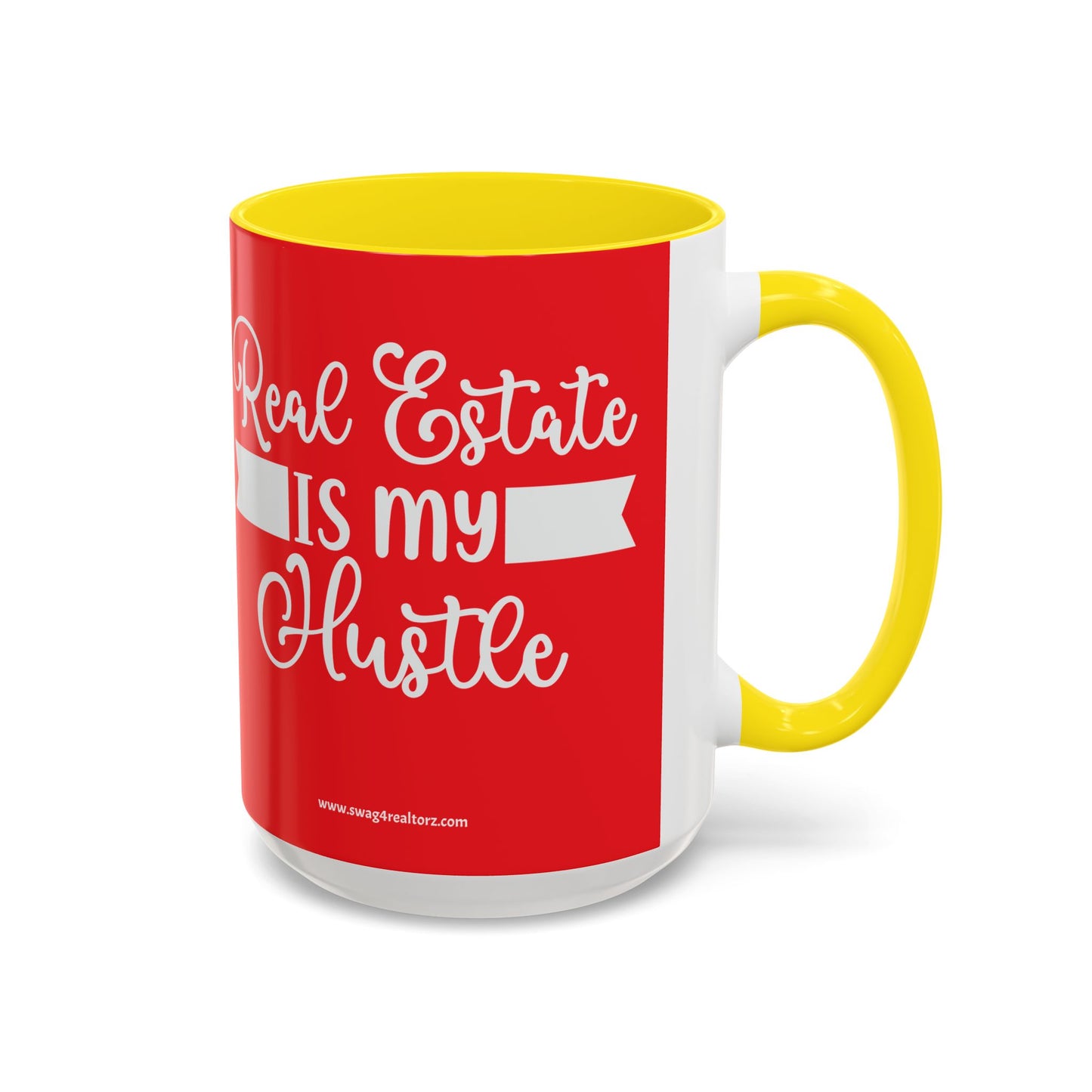 Real Estate Is My Side Hustle Realtor Accent Coffee Mug (11, 15oz)