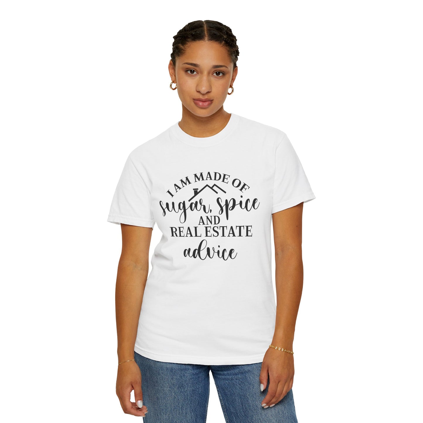 Made of Sugar, Spice, and Real Estate Advice Funny Real Estate T-Shirt