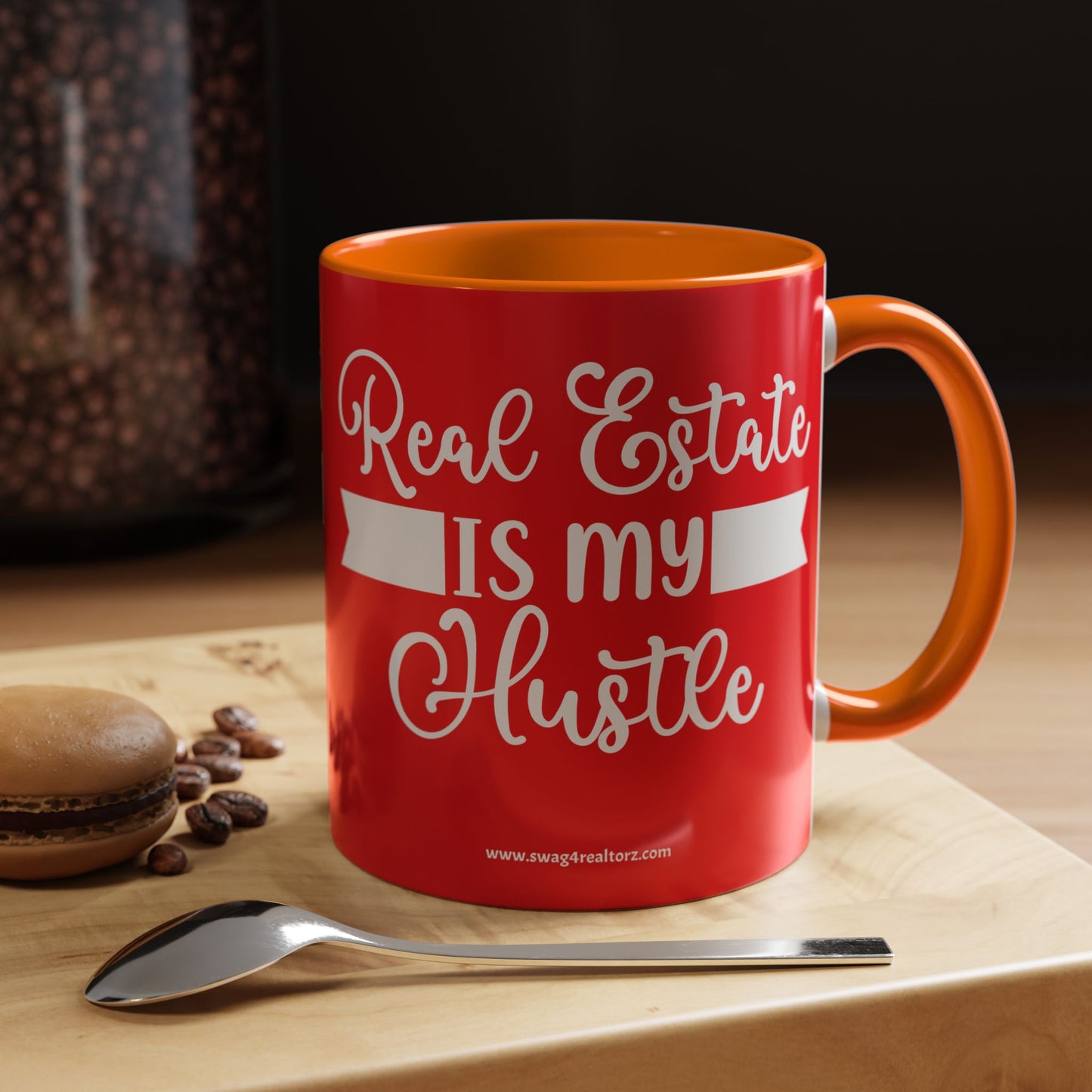 Real Estate Is My Side Hustle Realtor Accent Coffee Mug (11, 15oz)