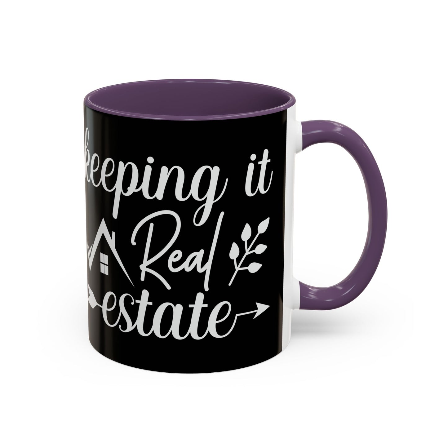 Keeping It Real Estate Realtor Accent Coffee Mug (11, 15oz)
