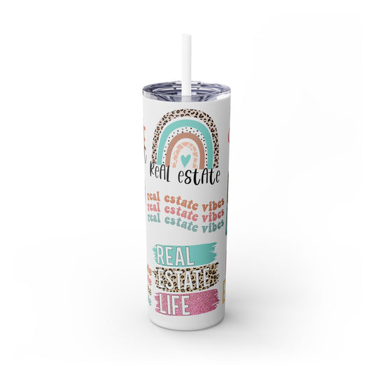 Real Estate Tumbler Wrap Bundle – Leopard Print Realtor Life PNGs for Sublimation