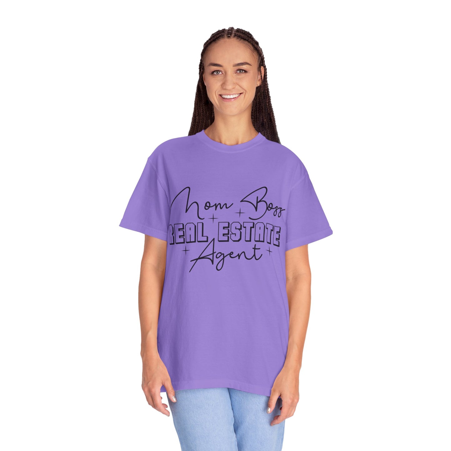 Mom Boss Real Estate Agent Garment-Dyed T-shirt