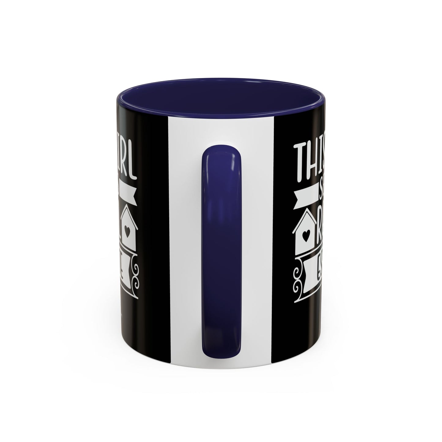This Girl Sells Real Estate Realtor Accent Coffee Mug (11, 15oz)