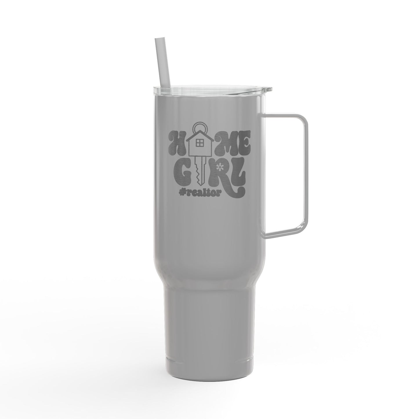 Home Girl #Realtor Tumbler – 40 oz Stainless Steel Mug with House Key Design