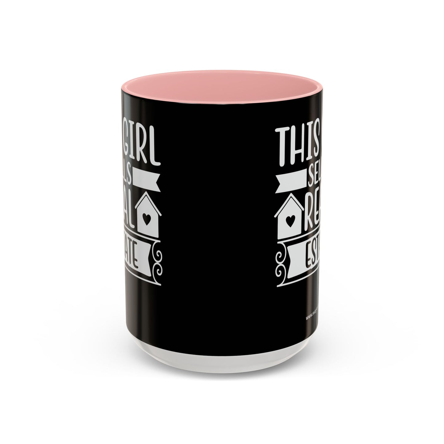This Girl Sells Real Estate Realtor Accent Coffee Mug (11, 15oz)
