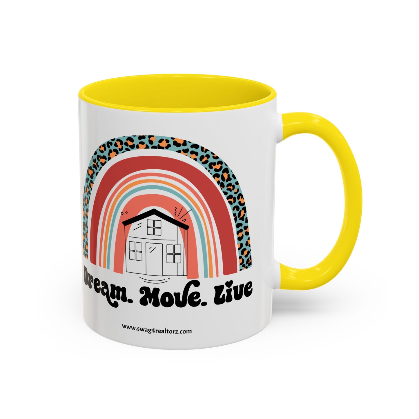 Dream Move Live Realtor Accent Coffee Mug (11, 15oz)