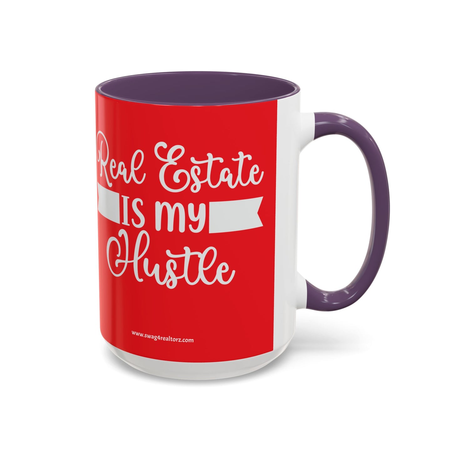 Real Estate Is My Side Hustle Realtor Accent Coffee Mug (11, 15oz)