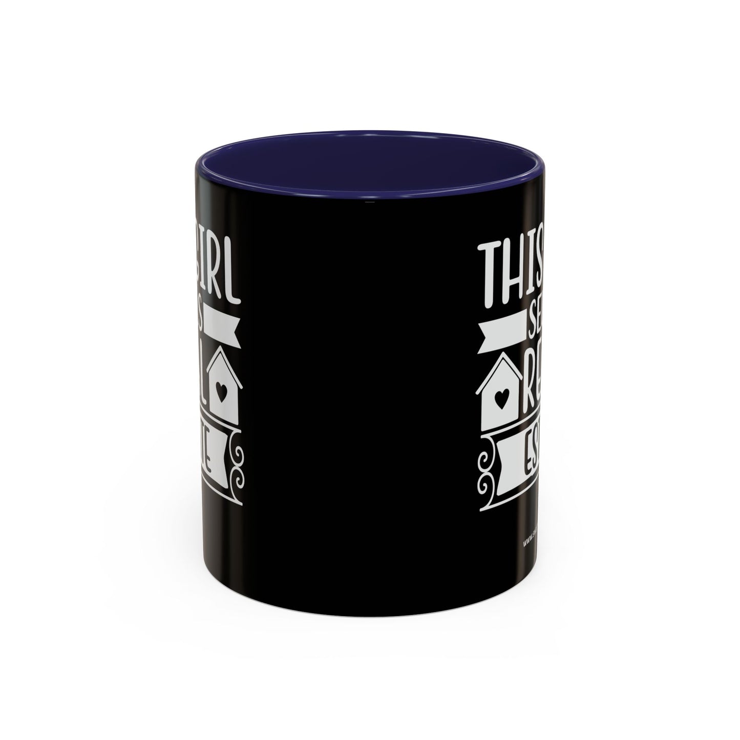 This Girl Sells Real Estate Realtor Accent Coffee Mug (11, 15oz)