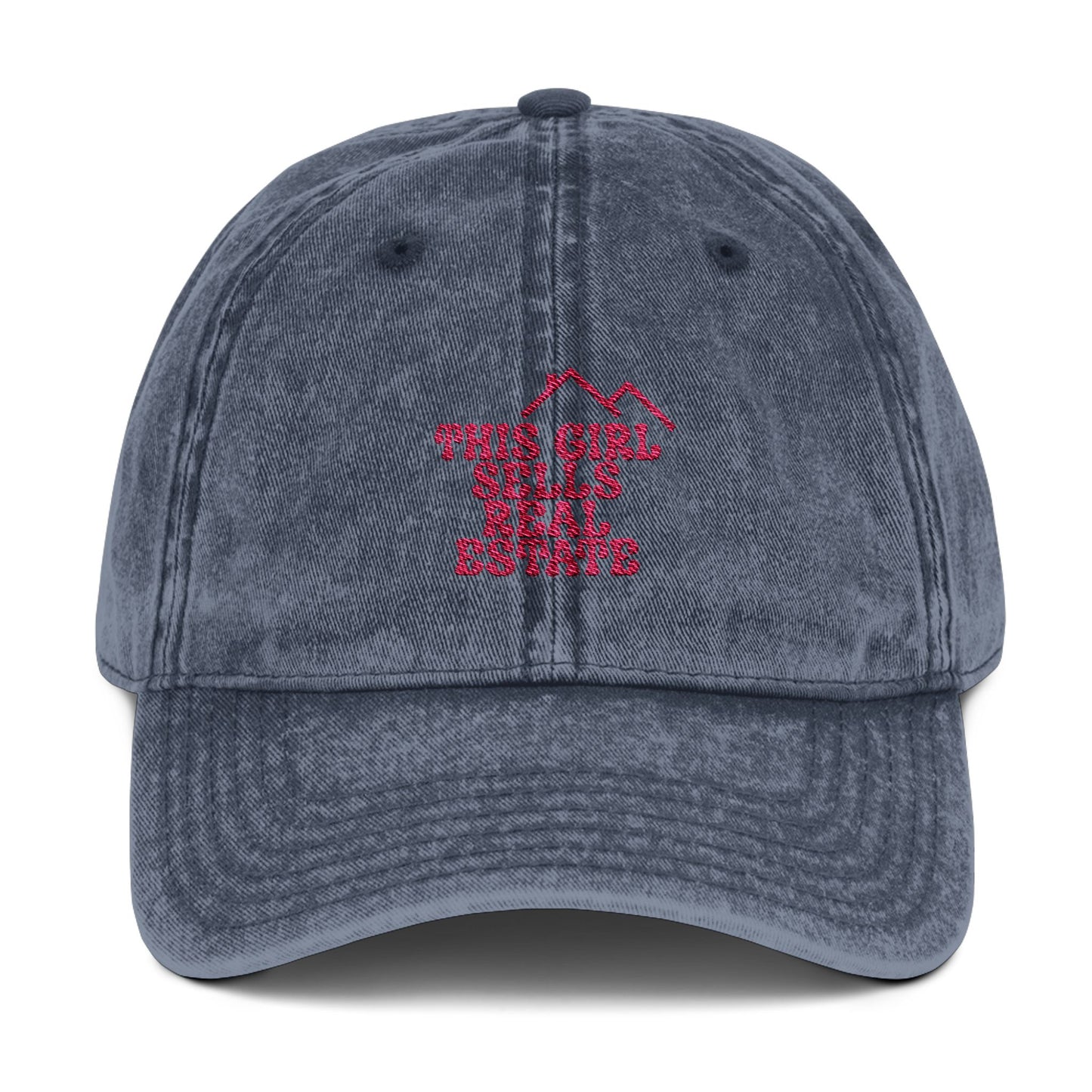 This Girl Sells Real Estate Hat – Embroidered Distressed Cap for Realtors