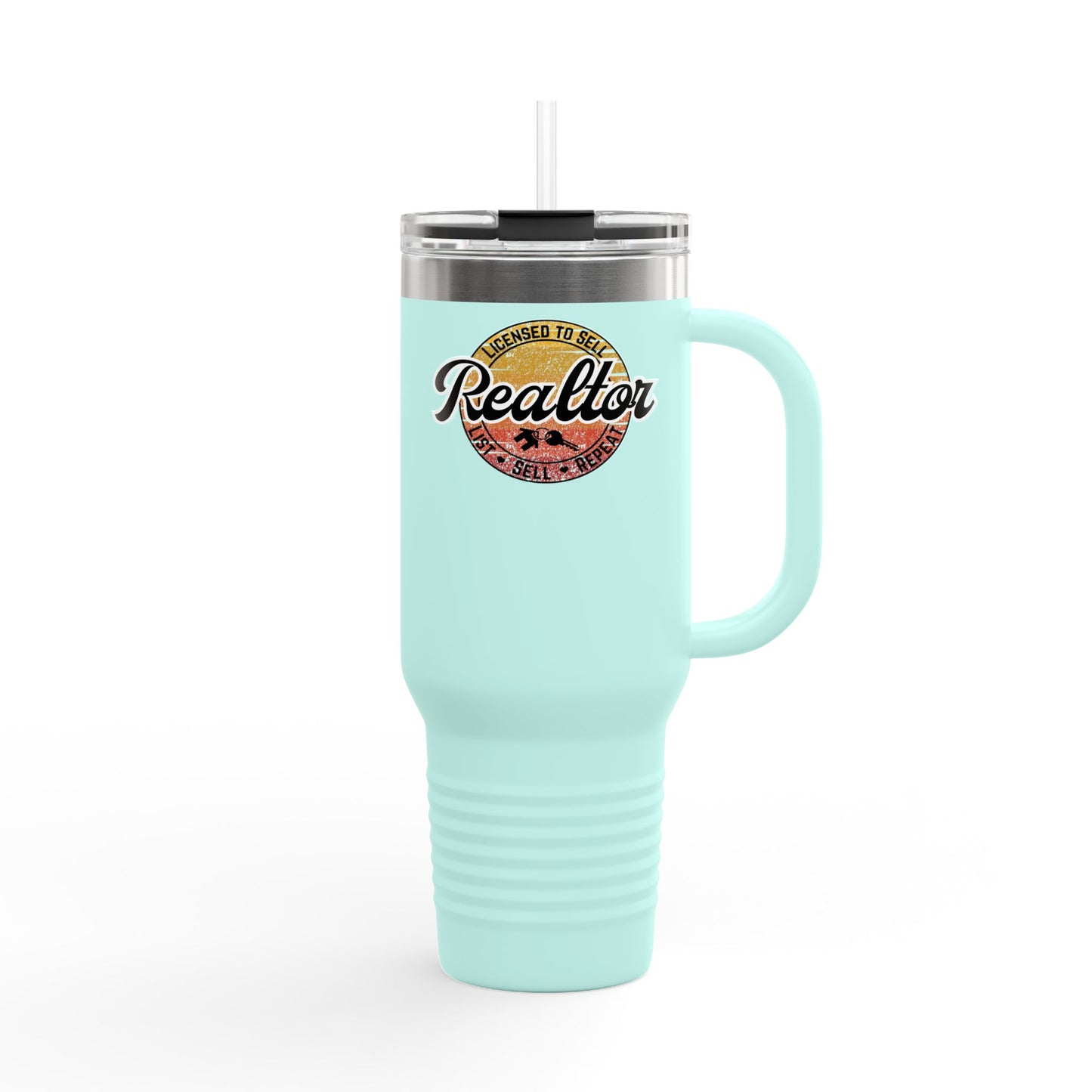 Licensed to Sell – 40oz Retro Realtor Tumbler for Agents Who Close with Style 🌅📋🏠