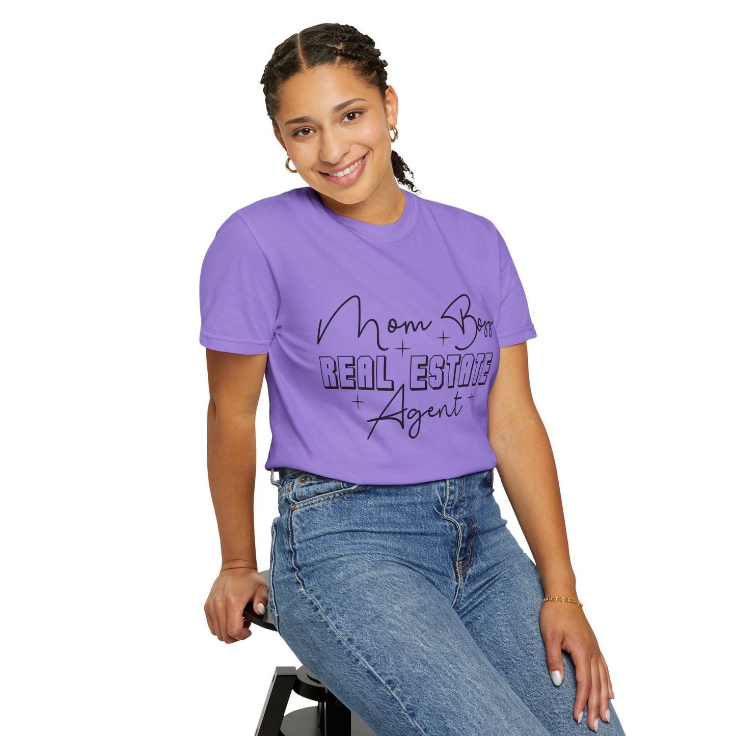 Mom Boss Real Estate Agent Garment-Dyed T-shirt