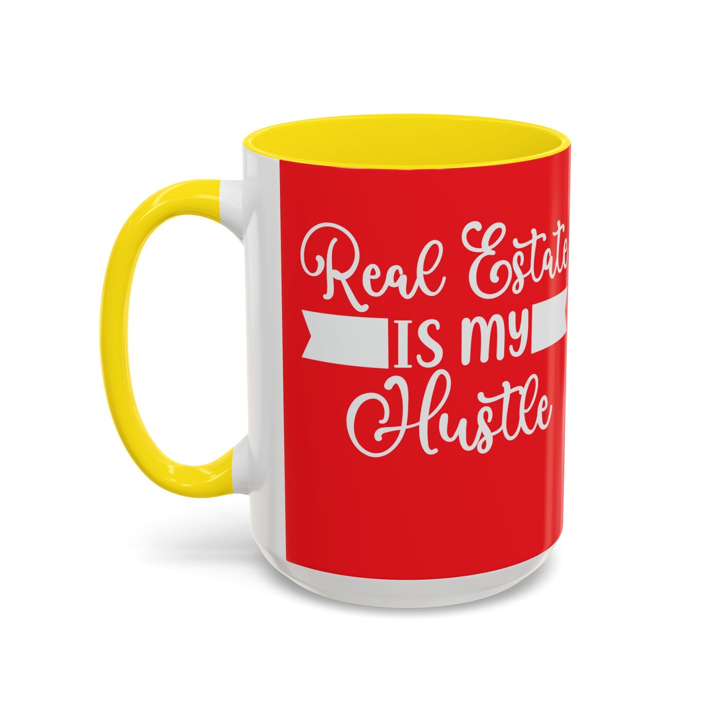 Real Estate Is My Side Hustle Realtor Accent Coffee Mug (11, 15oz)