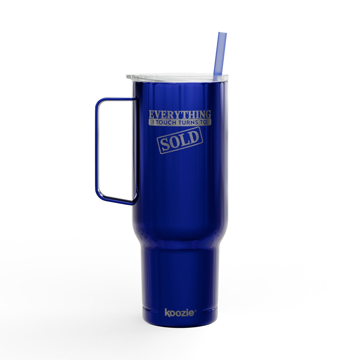 Everything I Touch Turns to SOLD Tumbler – 40 oz Stainless Steel Realtor Mug with Handle & Straw