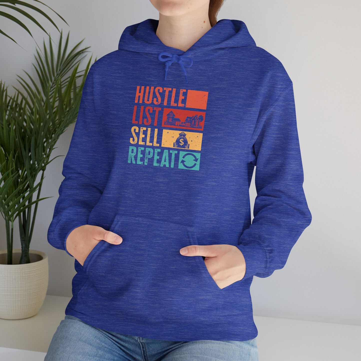 π‘ Hustle, List, Sell, Repeat Hoodie β Because Real Estate Never Sleeps! π‘