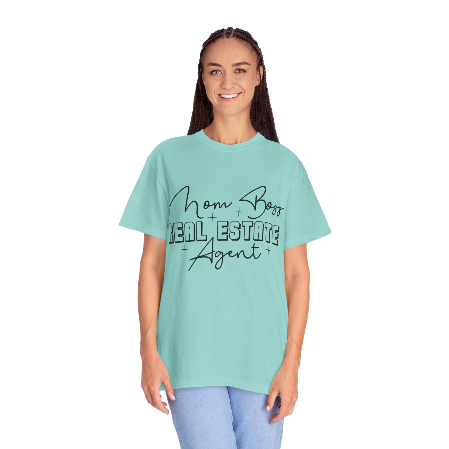 Mom Boss Real Estate Agent Garment-Dyed T-shirt