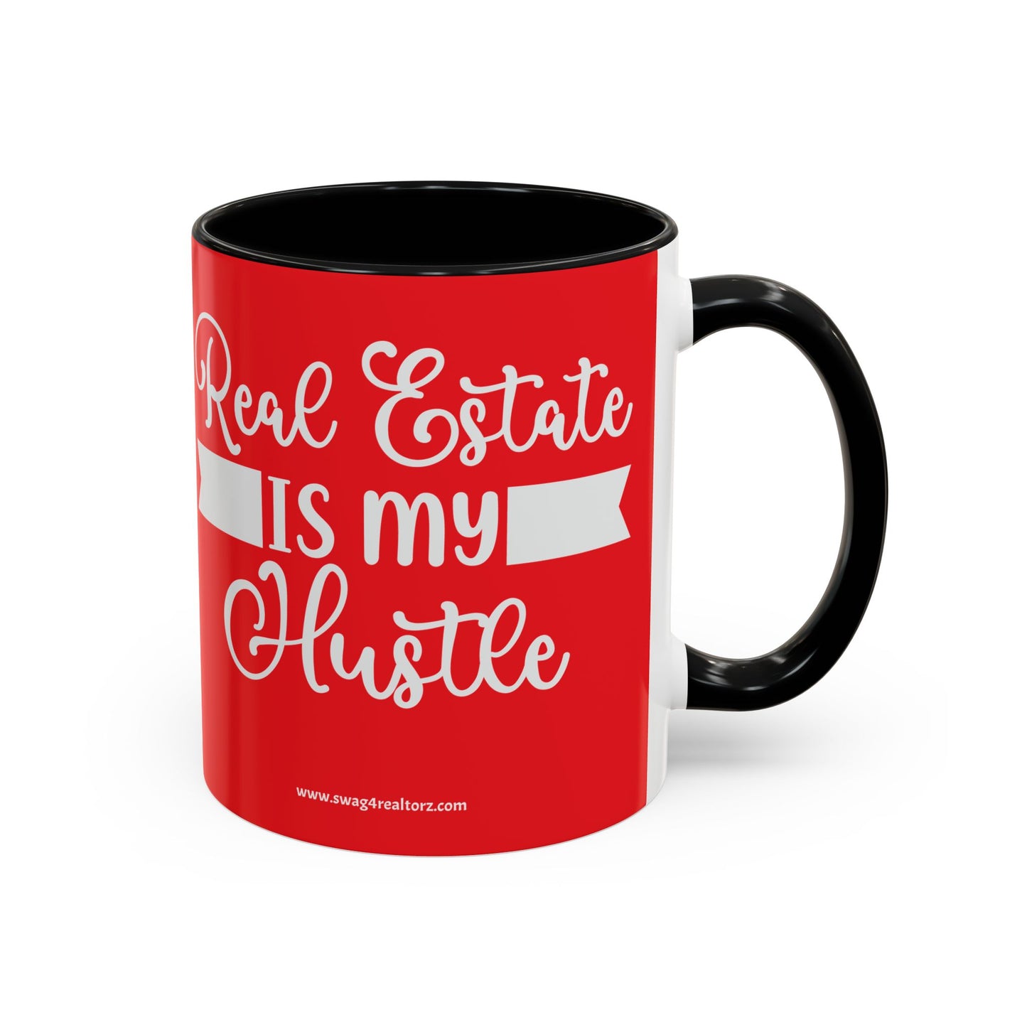 Real Estate Is My Side Hustle Realtor Accent Coffee Mug (11, 15oz)