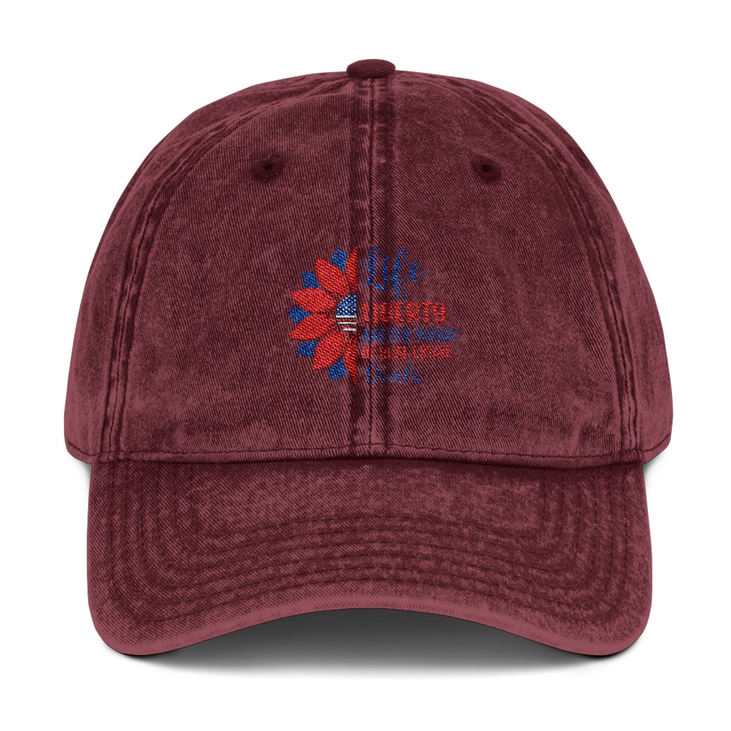 Life Liberty Real Estate Hat – Patriotic Realtor Sunflower Cap