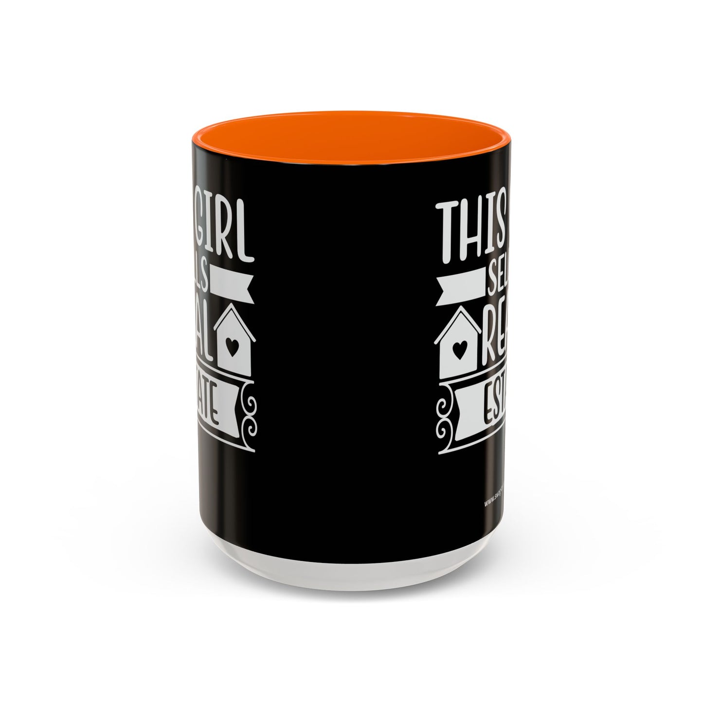 This Girl Sells Real Estate Realtor Accent Coffee Mug (11, 15oz)