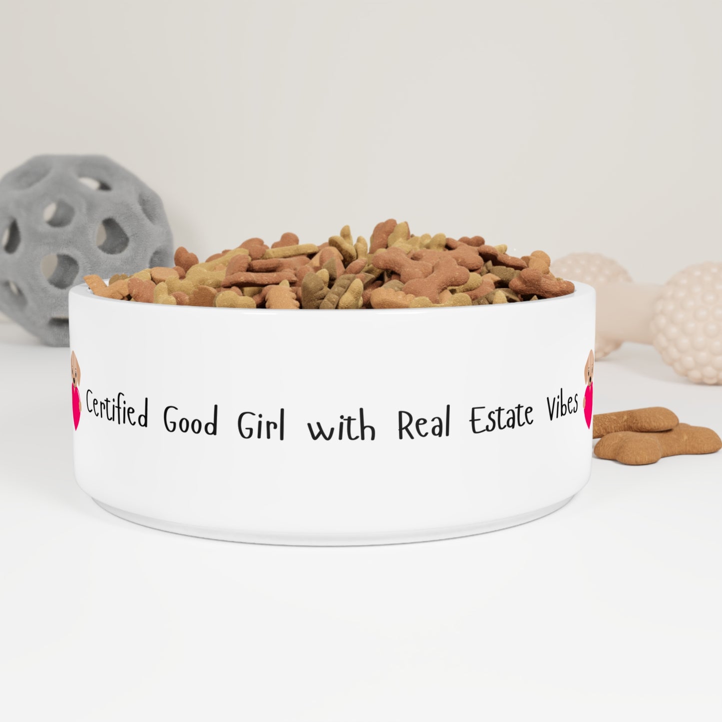 Certified Good Girl with Real Estate Vibes – Funny Dog Bowl for Realtor