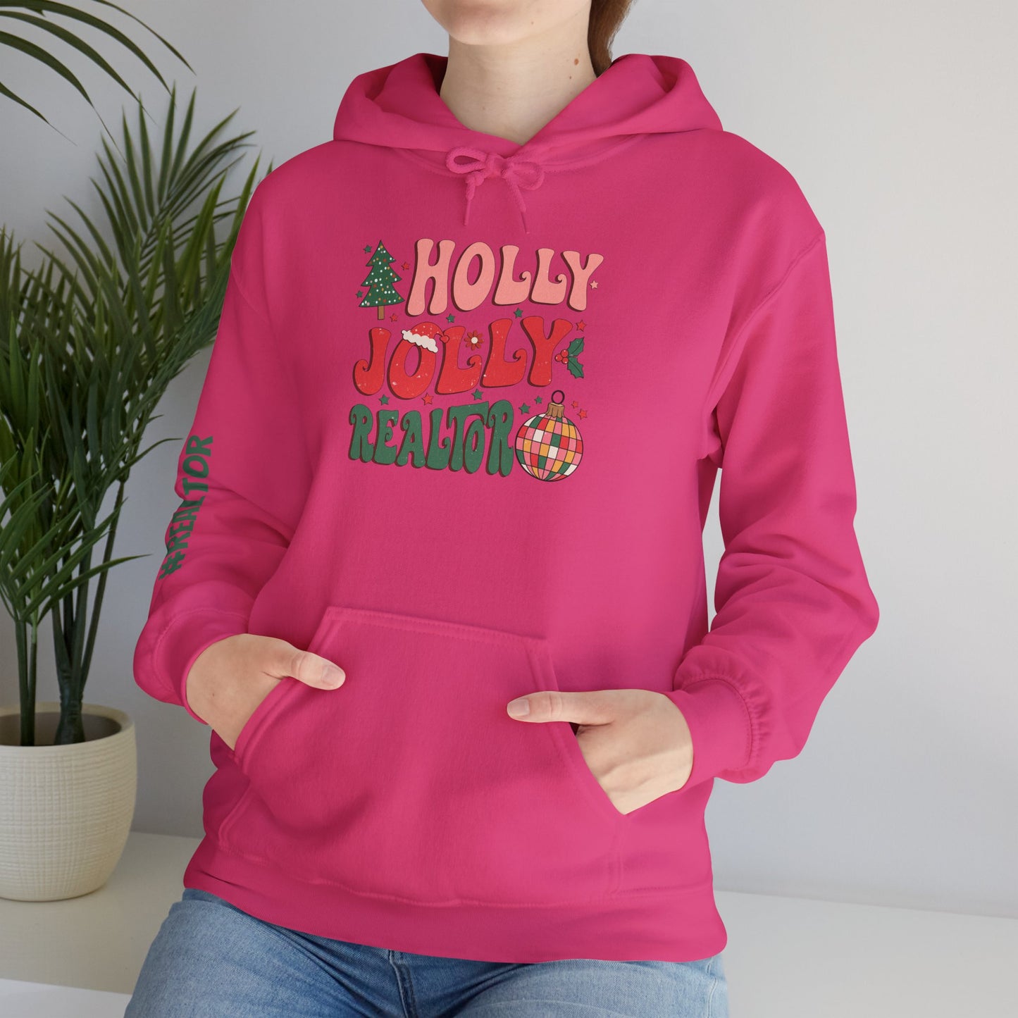 🎄 Holly Jolly Realtor Hoodie – Rockin’ Around the Real Estate Tree