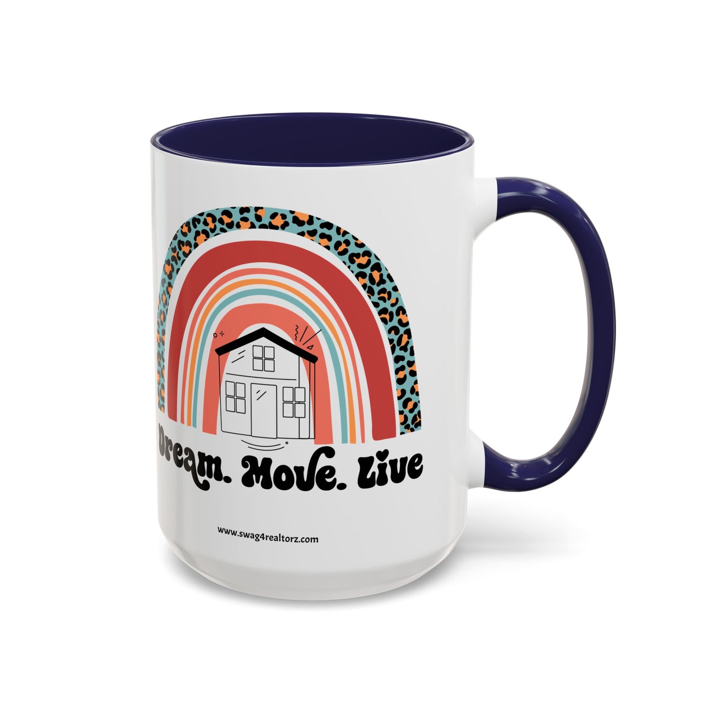 Dream Move Live Realtor Accent Coffee Mug (11, 15oz)