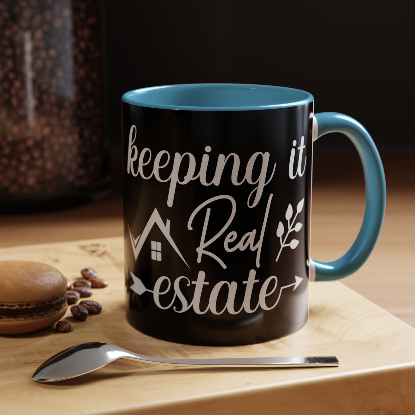 Keeping It Real Estate Realtor Accent Coffee Mug (11, 15oz)