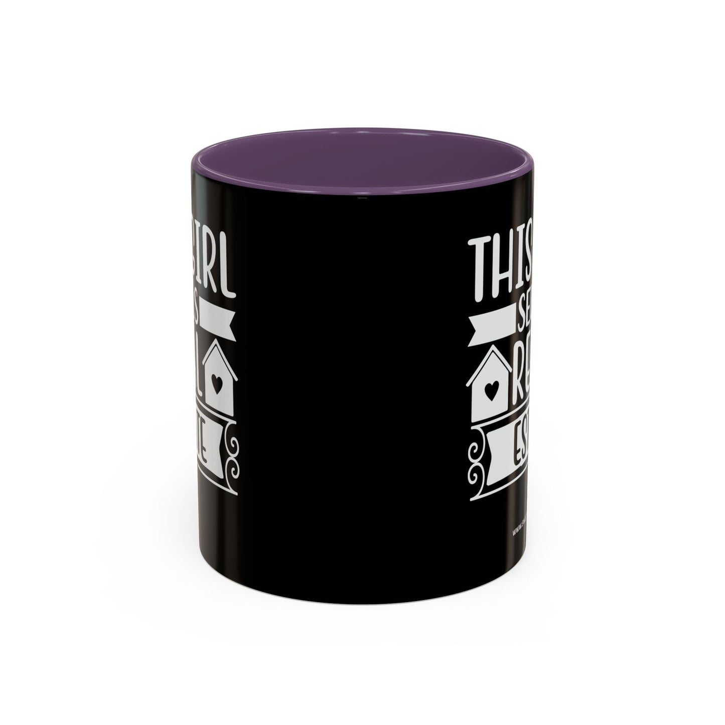 This Girl Sells Real Estate Realtor Accent Coffee Mug (11, 15oz)