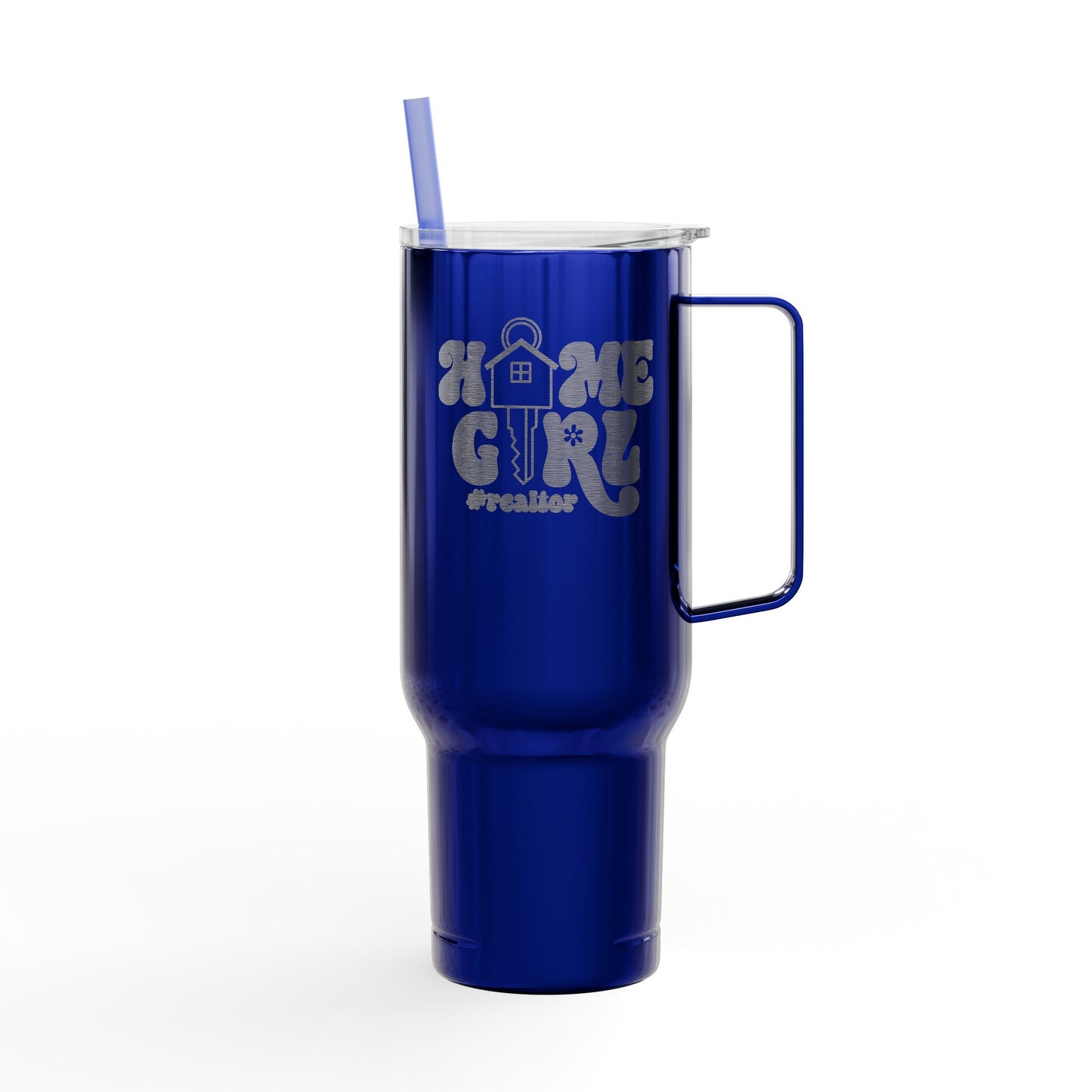 Home Girl #Realtor Tumbler – 40 oz Stainless Steel Mug with House Key Design