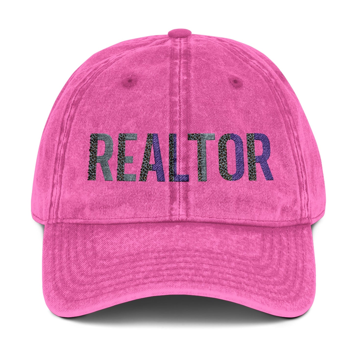 REALTOR Pride Hat – Rainbow Lettering Real Estate Cap