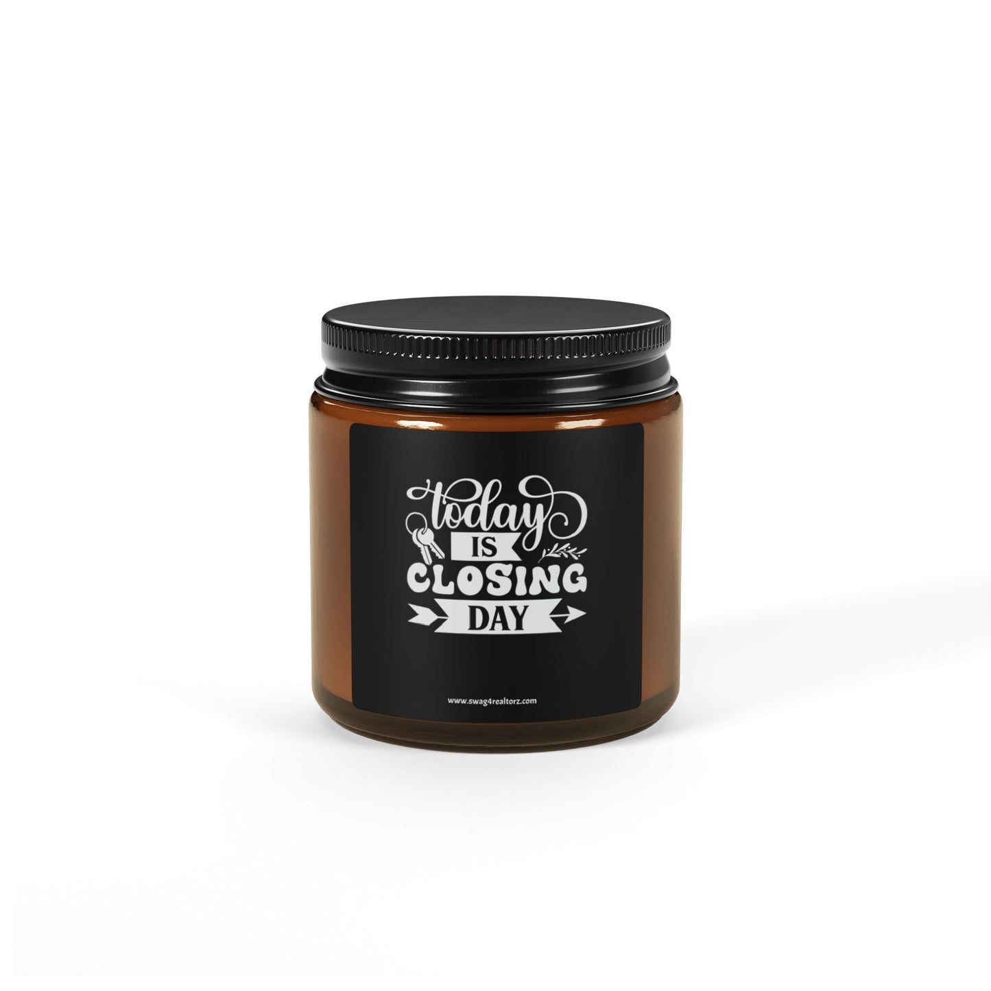 Today Is Closing Day Realtor Scented Soy Candle (Multi-Size, Amber Jar)