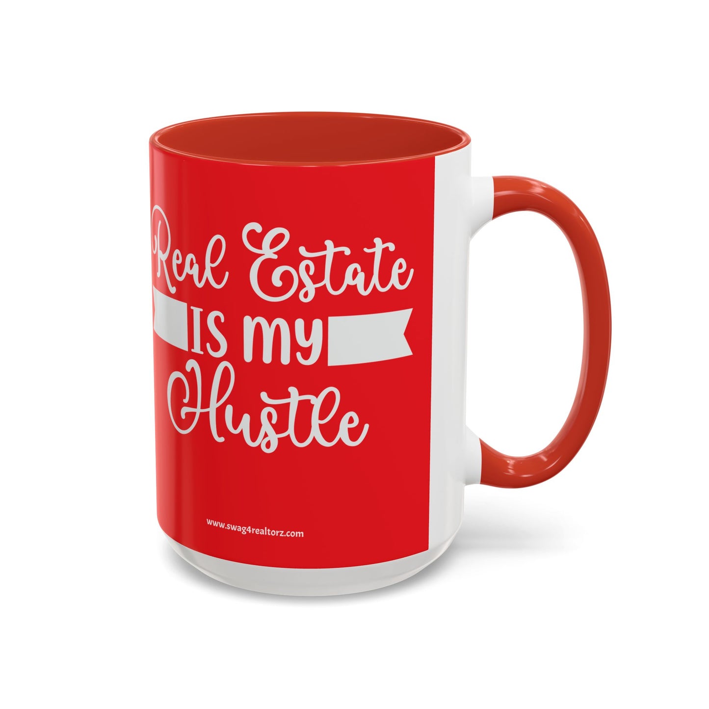 Real Estate Is My Side Hustle Realtor Accent Coffee Mug (11, 15oz)